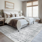 Soalmost 10x12 Area Rugs for Living Room Washable Rug Non-Slip Grey | Large - Image 5