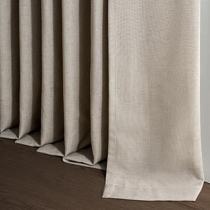 Topfinel Pinch Pleated Curtains 90 Inches Long 1 Panels Set, Burlywood Semi - Image 6