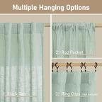 Faux Linen Curtains 63 inches Long - Image 3