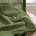 BGment Olive Green Linen Curtains 63 Inches Long - Image 7
