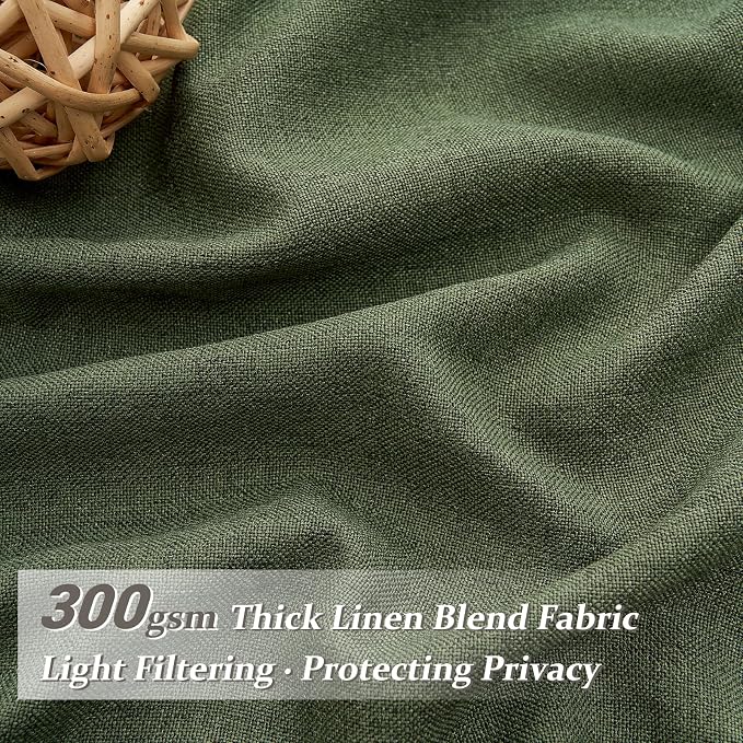 Loden Pinch Pleated Floor to Ceiling Long Curtains 120 Length, Vintage Curtains - Image 2