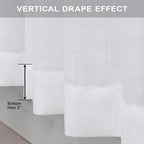 Pitalk White Linen Extra Long Curtains 120 Length - Image 7