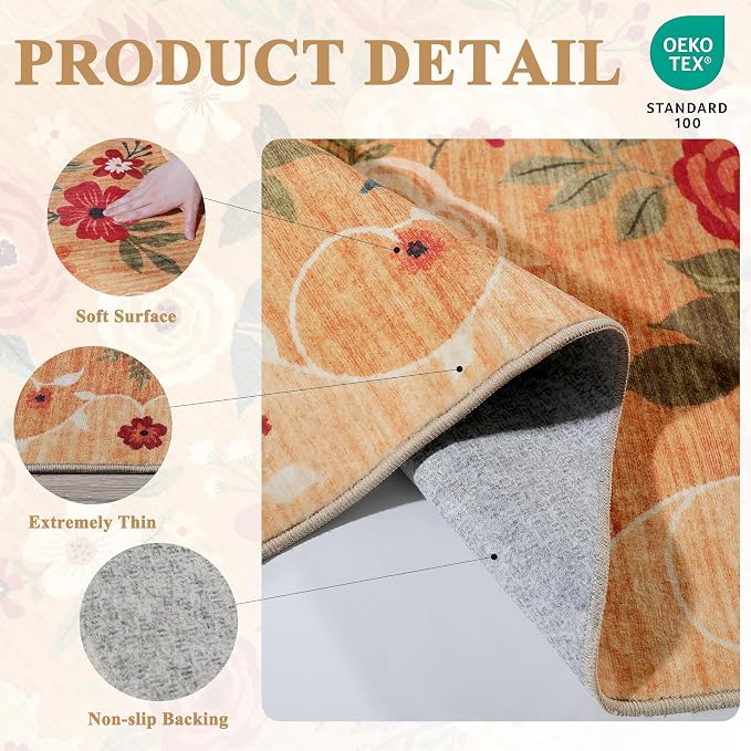 DUKINO 2x8 Runner Rug, Washable Runner Rug - Image 4
