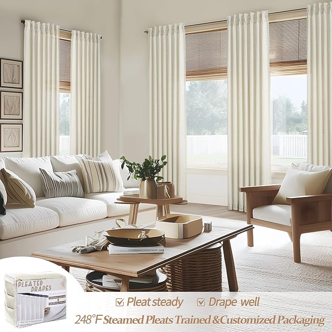 Extra Long Floor to Ceiling Drapes 108 Inches Long 2 Panels Set - Image 6