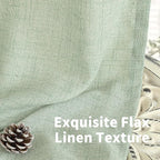 YoungsTex Sage Linen Curtains 63 Inch Length, Light Filtering Window Drapes - Image 7