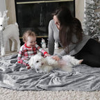 Bedsure GentleSoft Fleece Blanket California King Light Grey - Image 8