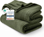 Bedsure Fleece Blanket Queen Blanket Olive Green by Unknown