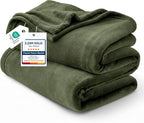 Bedsure GentleSoft Fleece Throw Blanket Olive Green by Unknown