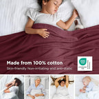 Bedsure GentleSoft 100% Cotton Large Throw Blanket - Image 2