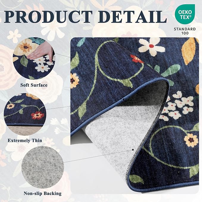 DUKINO 2.6x8 Runner Rug, Washable Runner Rug - Image 5