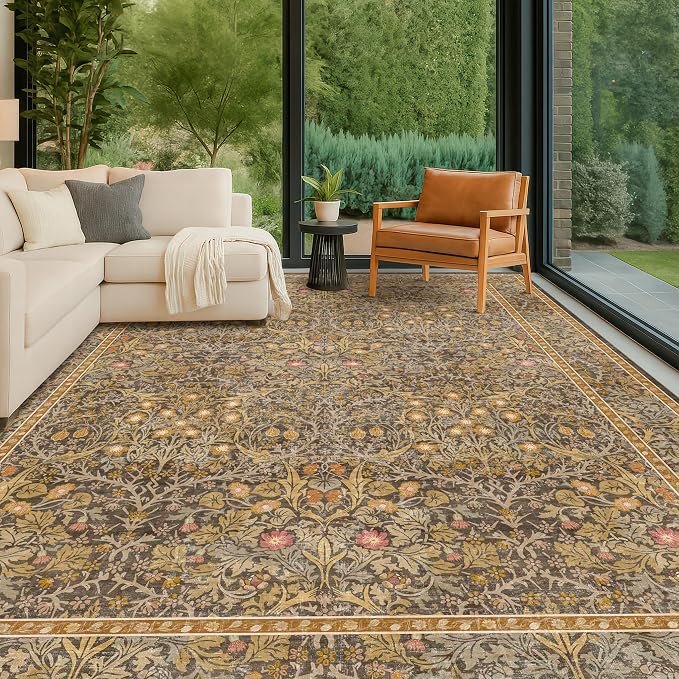 Large 8x12 Boho Living Room Rug by HazoHaus
