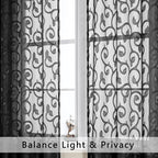 Furman Sheer Curtains Tiers 36 inch Length 2 Panels Set - Image 3