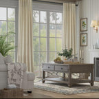 Burlywood Birch Flax Linen Curtains 84 Inch Length 2 Panels - Image 6