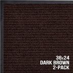 Front Door Mat, Indoor Outdoor Welcome Entryway Doormat, 36x24 Dark Brown | - Image 7