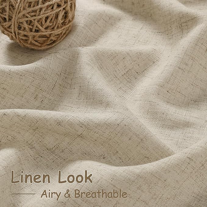 Eggshell Beige Curtains 102 Inches Long - Image 4
