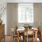 Greige 80 Inches Long Pinch Pleat Light Filtering Linen Window Curtains | Linen - Image 6