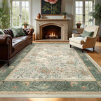 GarveeHome 10x13 Large Living Room Rug Sage Green Washable Area Rug Soft | Non - Image 2