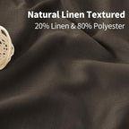 YoungsTex Brown Linen Semi Sheer Curtains 72 Inch Length - Image 4