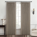 Memory Shape Pinch Pleated 86 Inch Curtains 2 Panels Set by PleatedDrapes