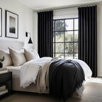 Pinch Pleated Black Sheer 96 Inch Curtains - Image 6