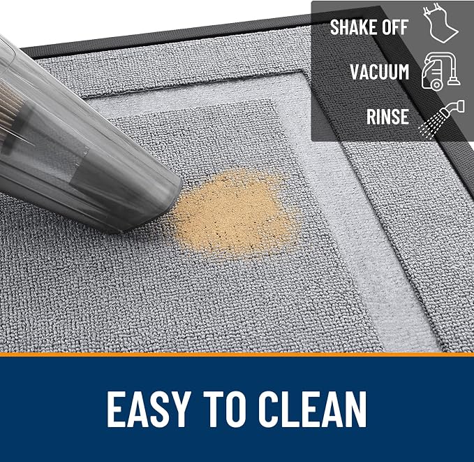OLANLY Front Door Mat Outside 47x23, All-Season Heavy-Duty Rubber Doormat | - Image 5