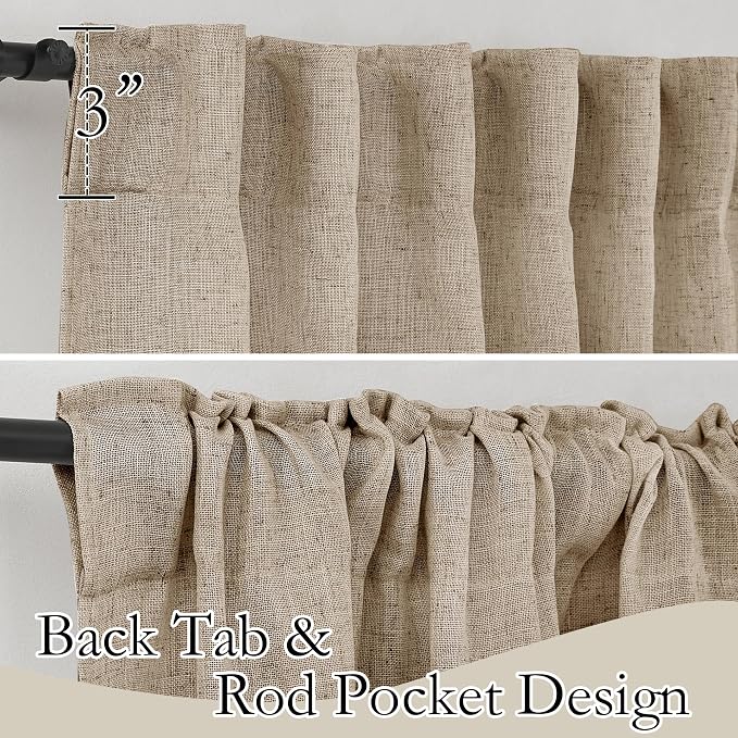 RYB HOME Linen Semi Sheer Curtains - Image 6