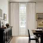 100% Blackout Linen 126 Inch Curtains 2 Panel Set - Image 7