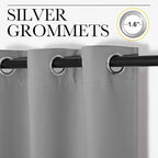 NICETOWN Silver Grey Blackout Curtain Panels - Image 3