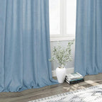 Blue Curtains 132 Inches Long 2 Panels - Image 6