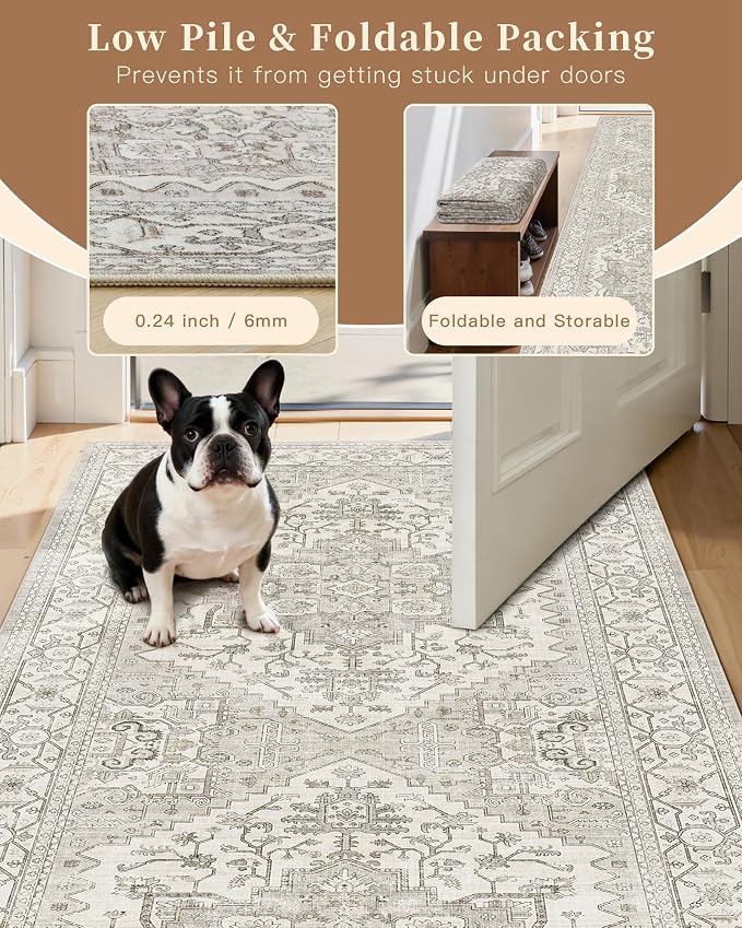 Madane Hallway Runner Rug 3x14 Washable Kitchen Runners Long, Soft Thin - Image 6