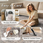 Schweek 2x3 Rug for Entryway Washable Non Slip Kitchen Rugs Taupe Door Mat | - Image 7