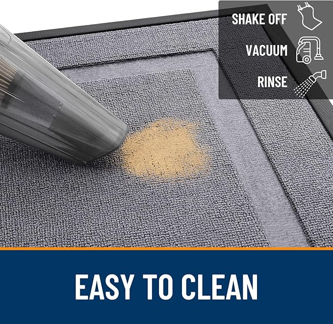 OLANLY Front Door Mat Outside 47x32, All-Season Heavy-Duty Rubber Doormat | - Image 5