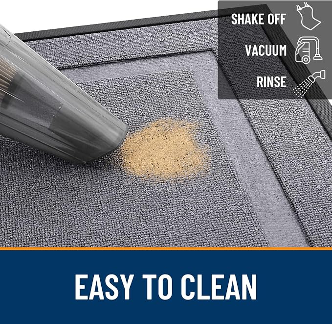 OLANLY Front Door Mat Outside 59x34, All-Season Heavy-Duty Rubber Doormat | - Image 5