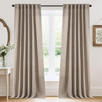 RYB HOME Linen Semi Sheer Curtains by RYBHOME