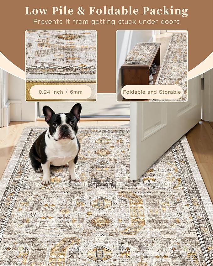 Madane Hallway Runner Rug 3x12 Washable Kitchen Runners 12ft, Soft Low-Pile - Image 6