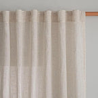 MYSKY HOME Boho Curtains 72 Inch Length, Natural Linen Semi Sheer Drapes by MYSKYHOME