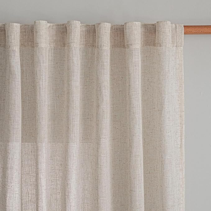 MYSKY HOME Extra Long Linen Curtains by MYSKYHOME