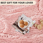 L'AGRATY Chunky Knit Throw Blanket - Image 7