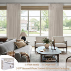 Extra Long 144 Inch Greyish Brown Light Filtering Tall Curtains - Image 6