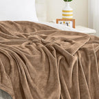 KMUSET Brown Fleece Throw Blanket - Image 2