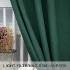 Dark Green Curtains 108 Inches Long - Image 4
