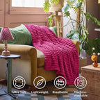 Bedsure Soft Hot Pink Throw Blanket - Image 5