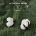 Bedsure 100% Cotton Muslin Blanket King Size - Image 3