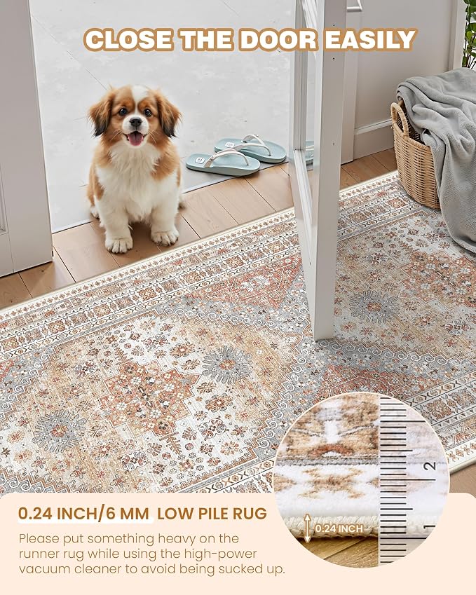 Hallway Runner Rug 2x12 Extra Long Washable Runner, Non Slip Runner - Image 6