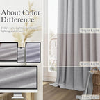 Grey 100% Blackout Curtains 96 Inch Length 2 Panels Set - Image 6