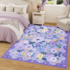 DUKINO 6x9 Area Rugs, Floral Washable Rug - Image 9