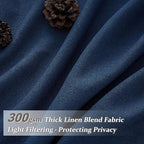 Thick Linen Denim Blue Viral Sheer Curtains 96 Inches Long - Image 2