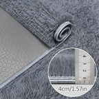 2x6 Bedside Area Rugs for Bedroom Soft Fluffy Shag Grey Rug for Hallway - Image 5