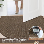 BEQHAUSE Dirt Trapper Door Mat 26" x 40" Half Circle Non Slip Rugs, Absorbent - Image 5
