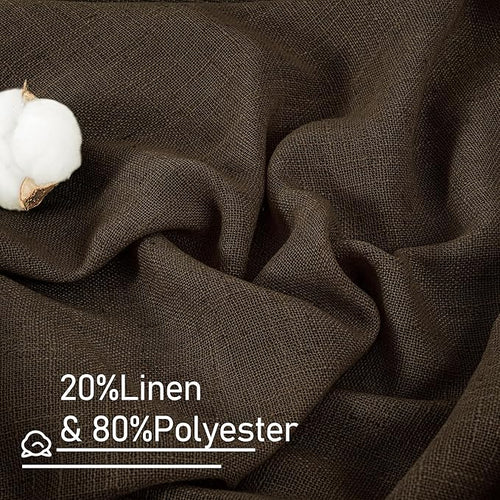 54 Inch Length Linen Curtains for Small Window, 34 x 54 Inch | Semi Sheer - Image 2